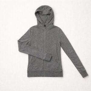 lululemon athletica Charcoal Zip-Up Scuba Hoodie